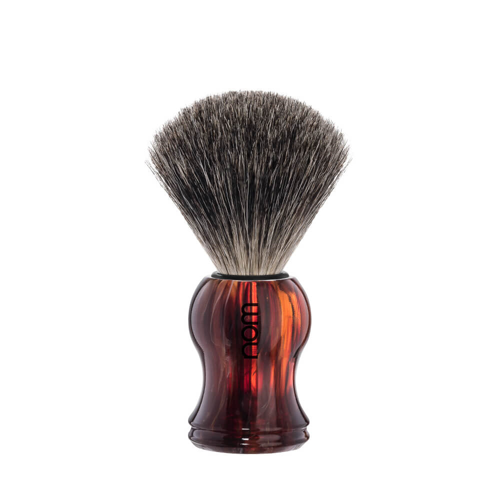 Shaving Brush, GUSTAV, Pure Badger, Havana