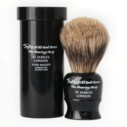 Travel brush in tube, Pure Badger, Black