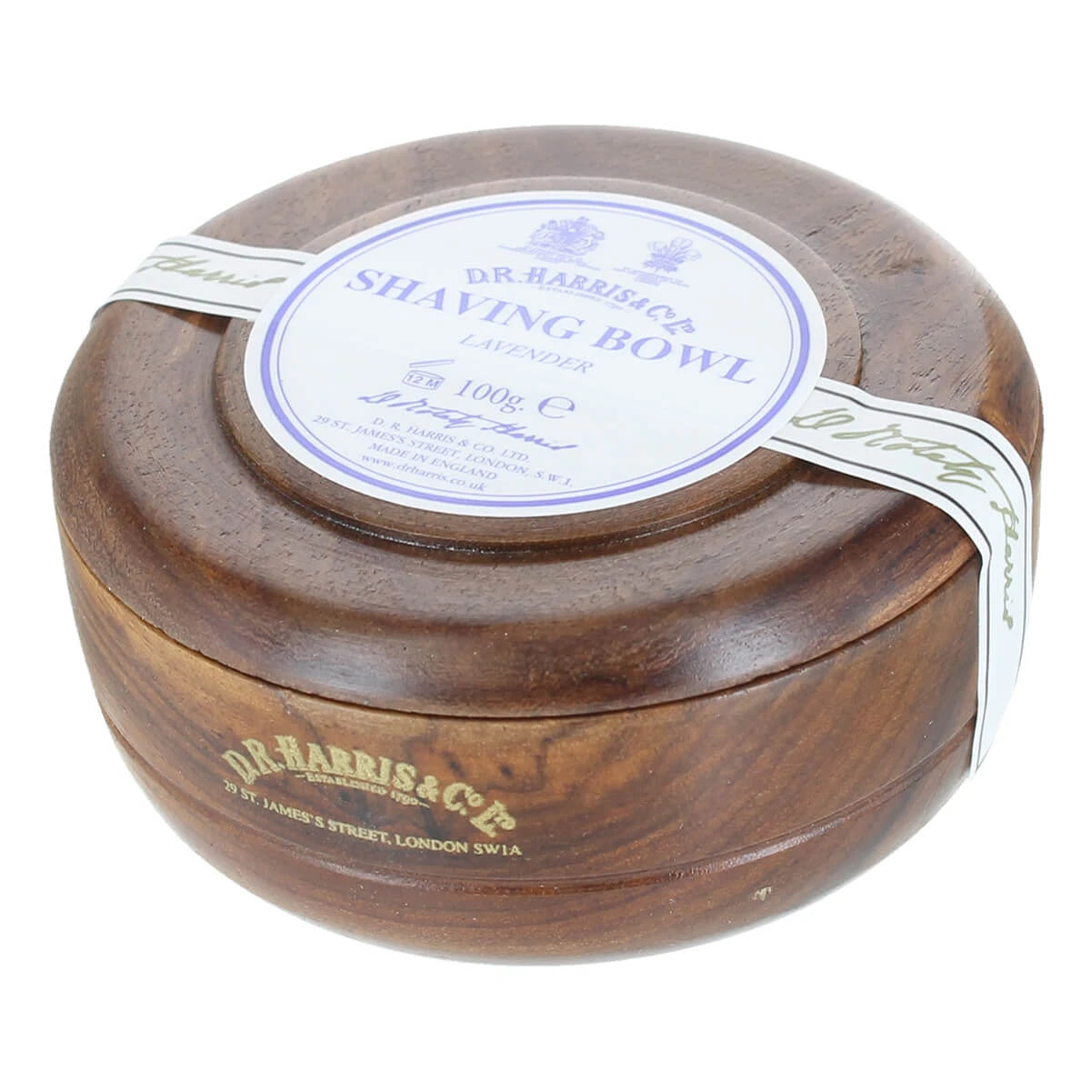 Lavender Shaving Soap in Mahogany Wooden Bowl, 100 gr.