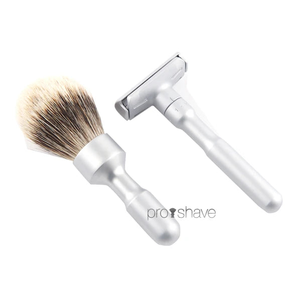 Futur Shaving Kit, Shaver, brushes and holder, Satin Finish