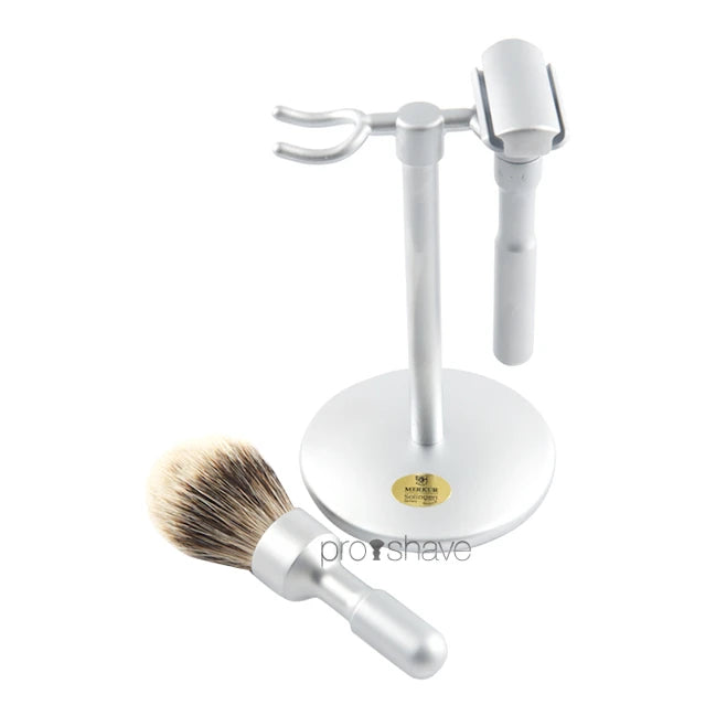 Futur Shaving Kit, Shaver, brushes and holder, Satin Finish