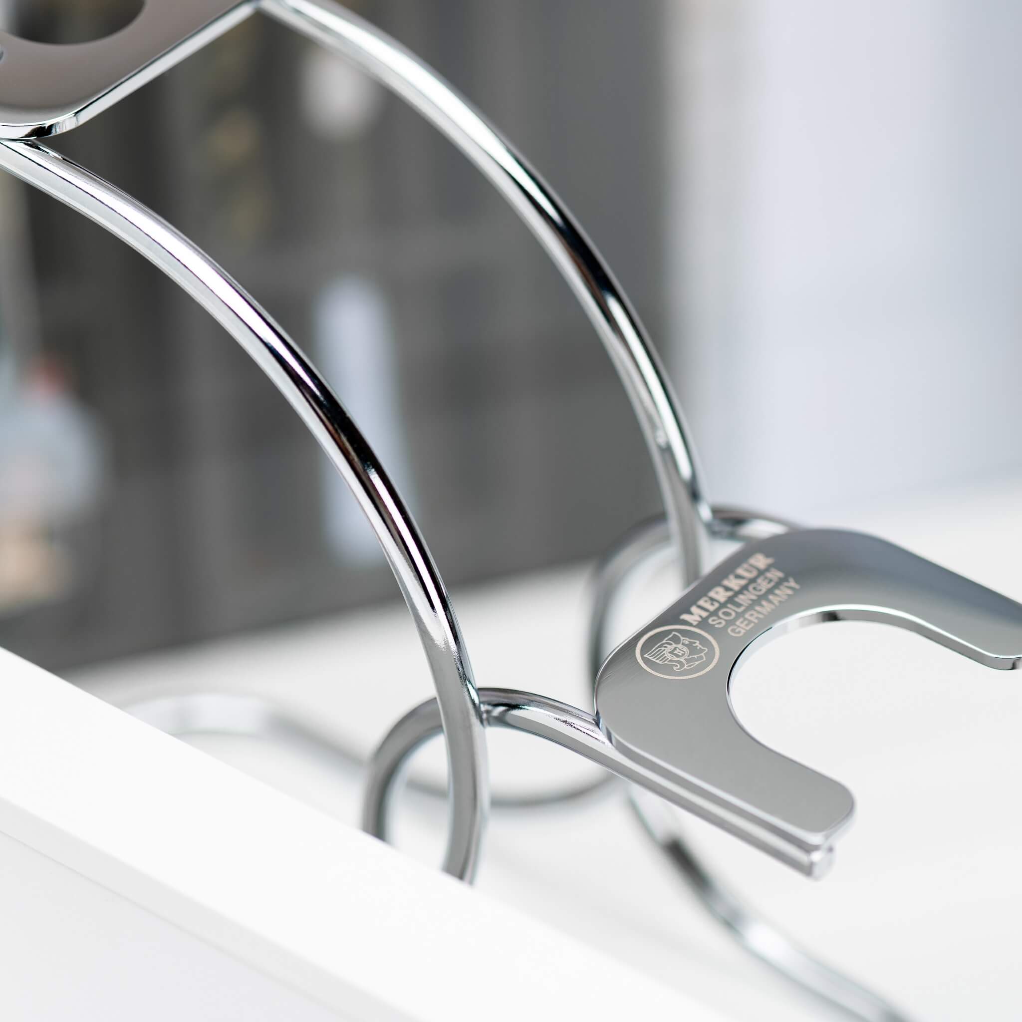 Holder for DE razor and shaving brush
