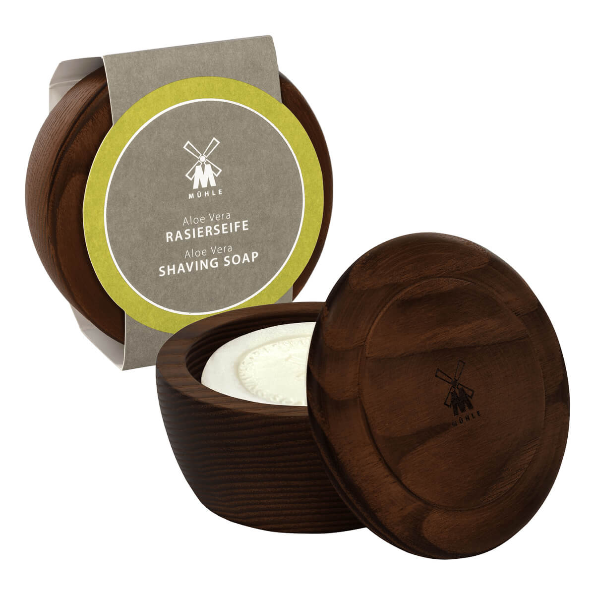 Shaving soap in wooden bowl, Aloe Vera, 65 gr.