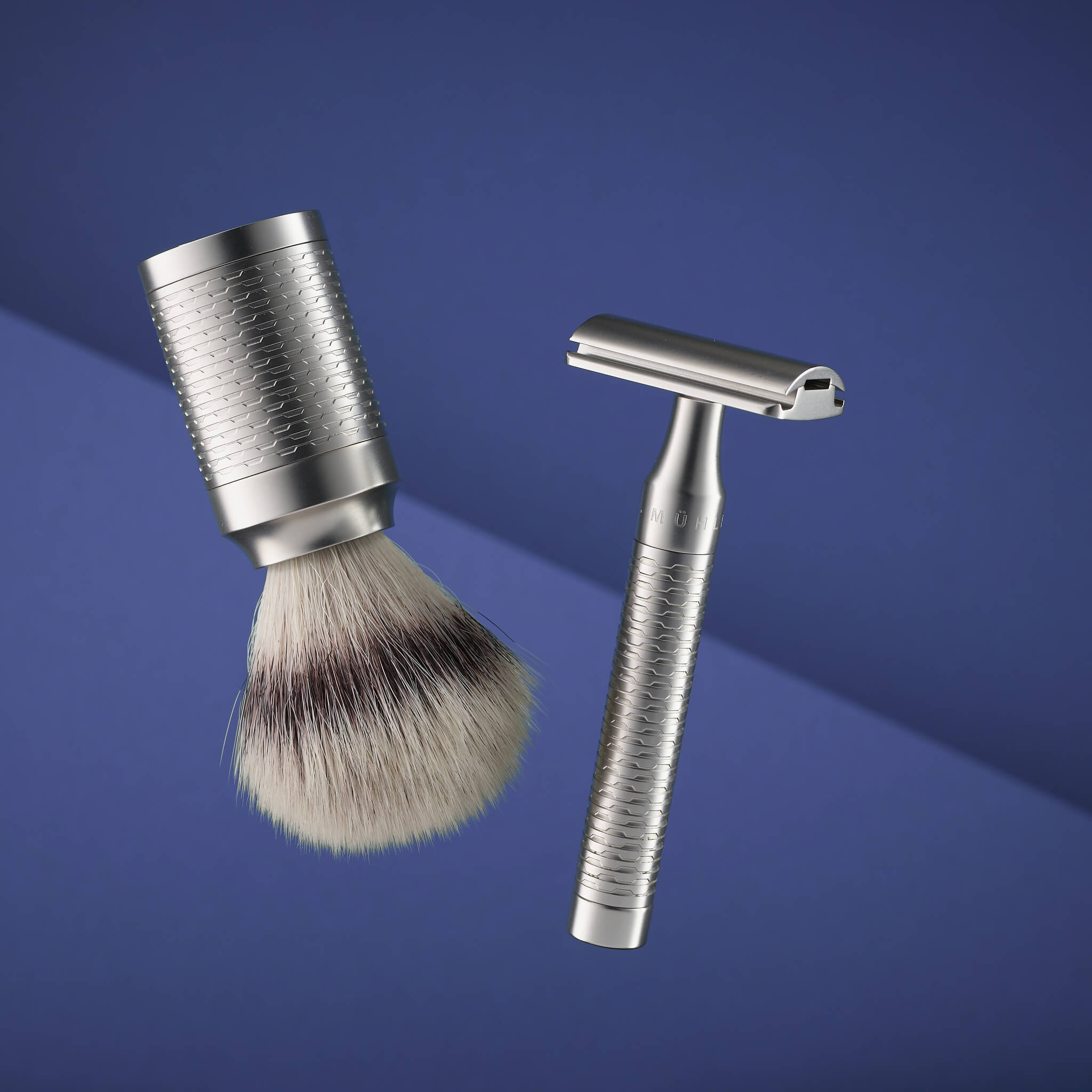 Silvertip Fibre® Shaving Brush, 21 mm, Rocca, Stainless steel - Matte finish
