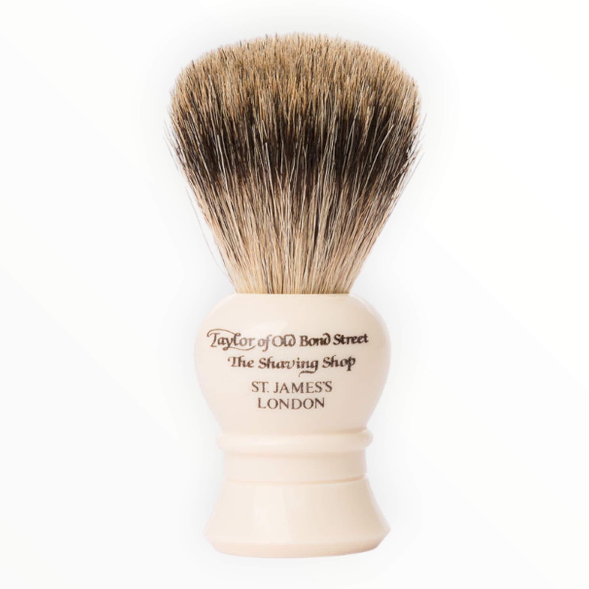 Shaving brush, Pure Badger, Traditional, S, Ivory