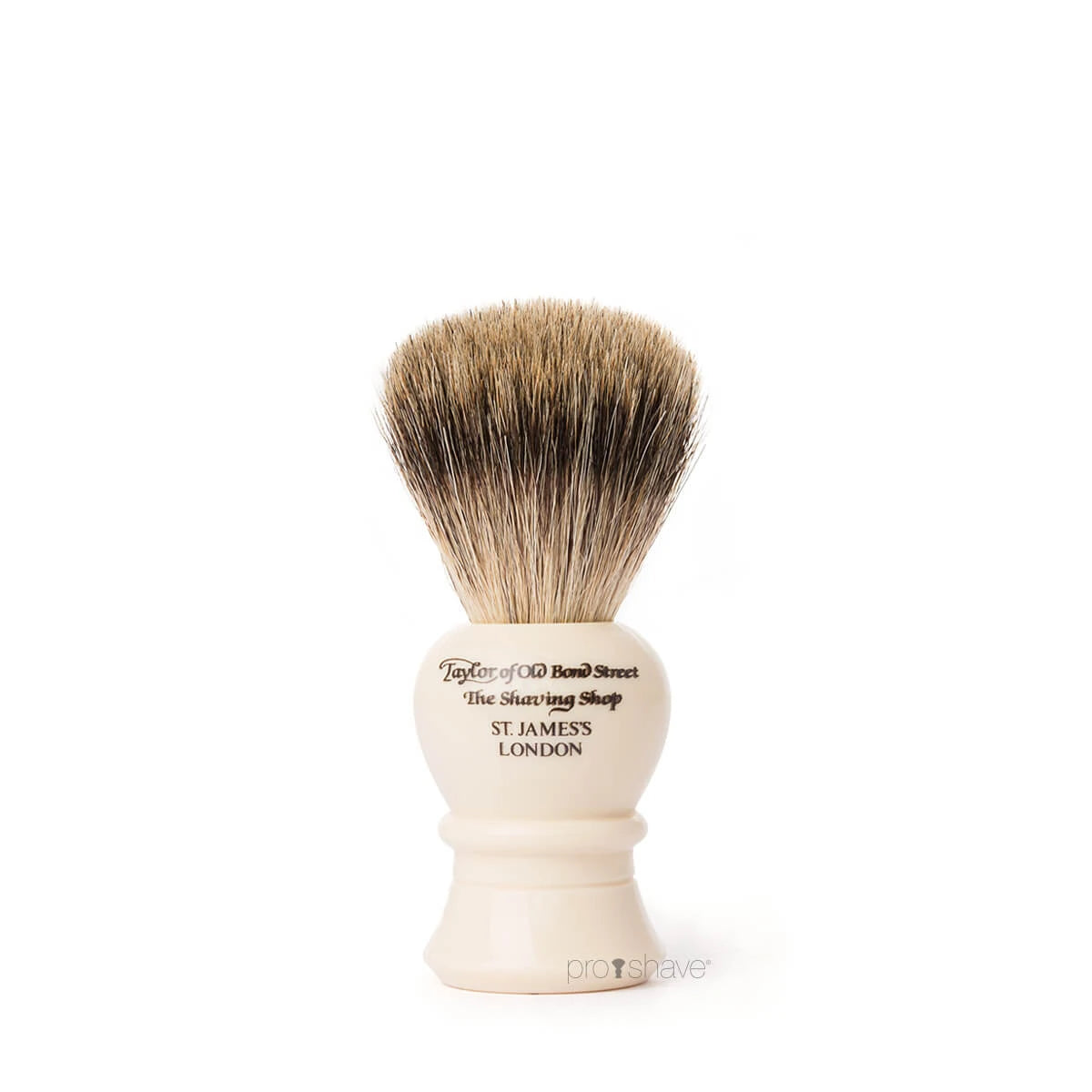 Shaving brush, Pure Badger, Traditional, M, Ivory