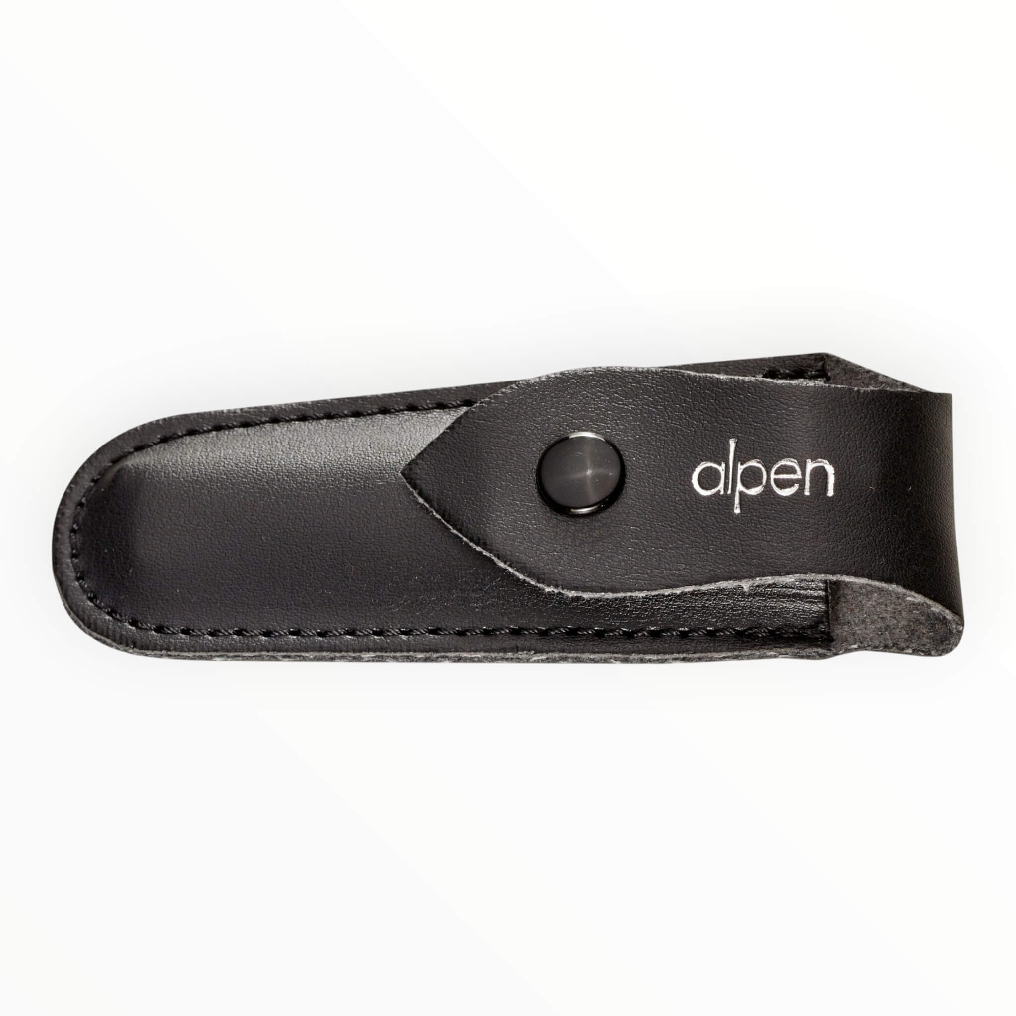 Compact Nail Clipper in Leather Case, Stainless Steel, 6 cm.