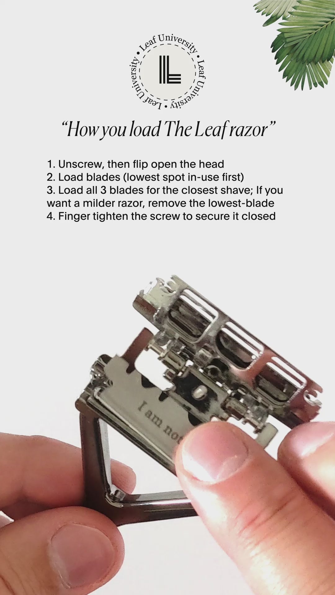 Load video: Shaver, The Leaf Razor, Chrome