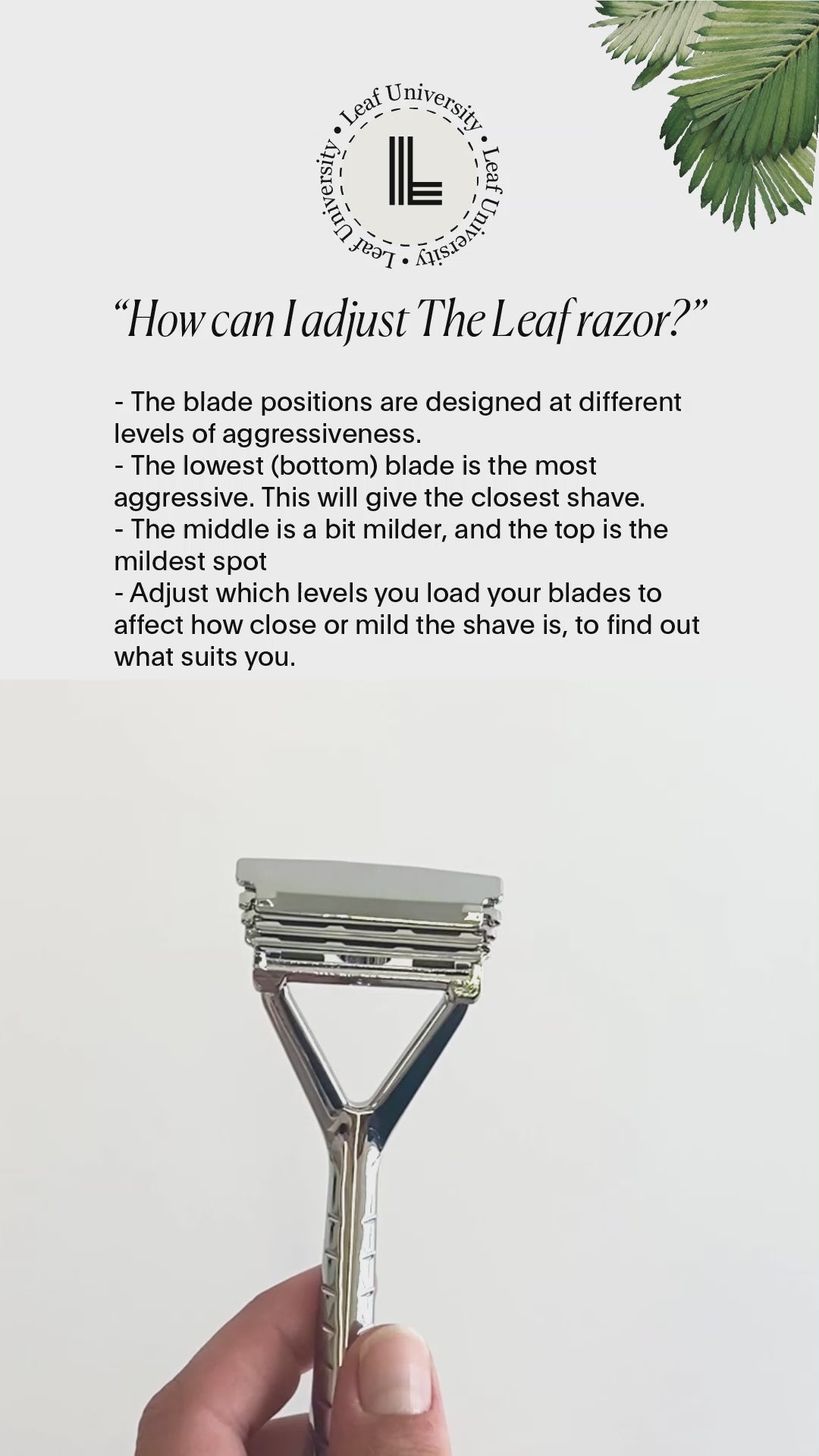 Load video: Shaver, The Leaf Razor, Chrome