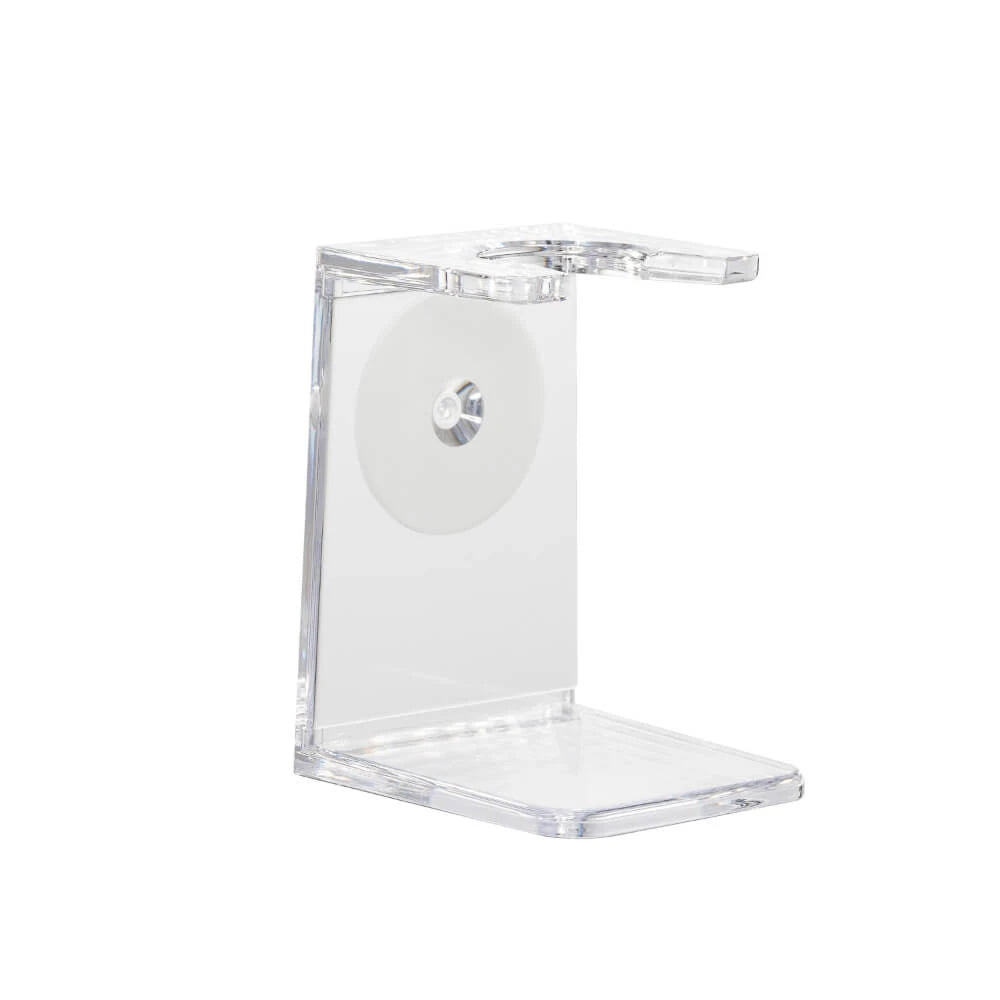 Shaving Brush Holder, Clear Plastic