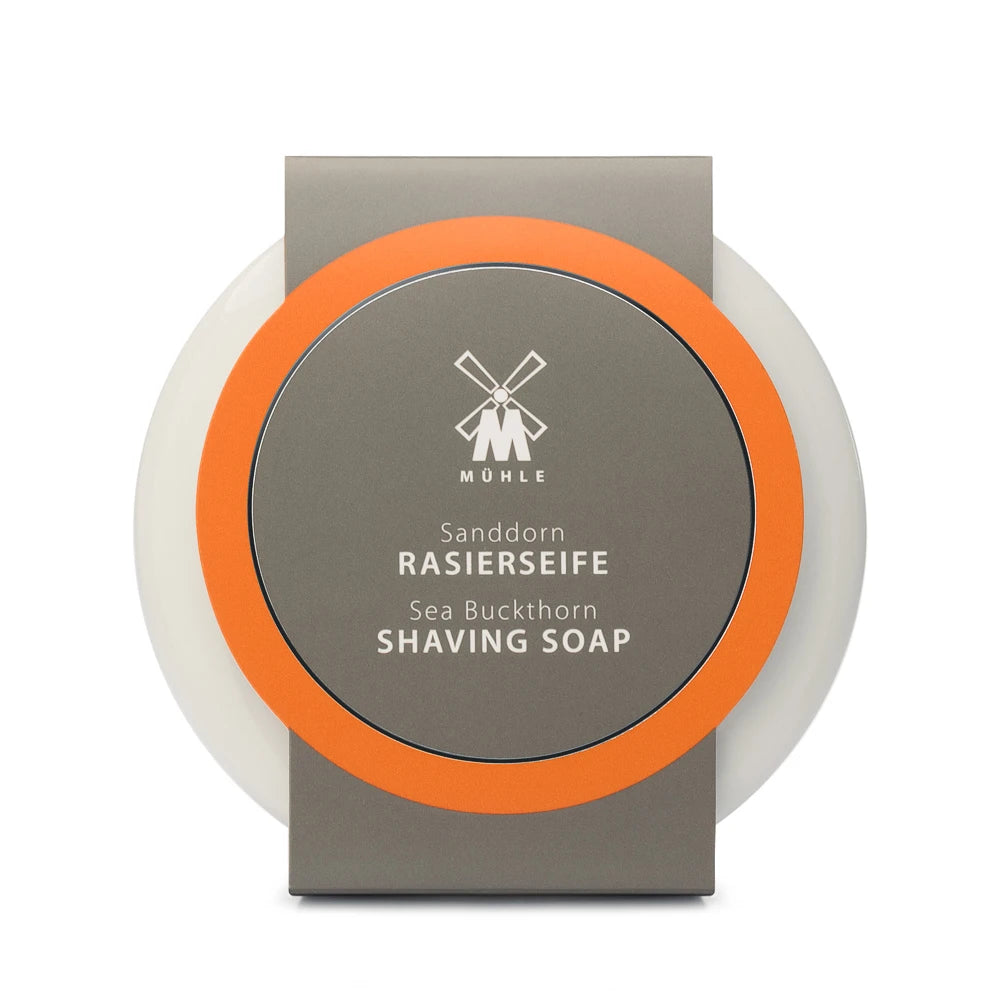Shaving soap in porcelain bowl, Sea buckthorn, 65 gr.