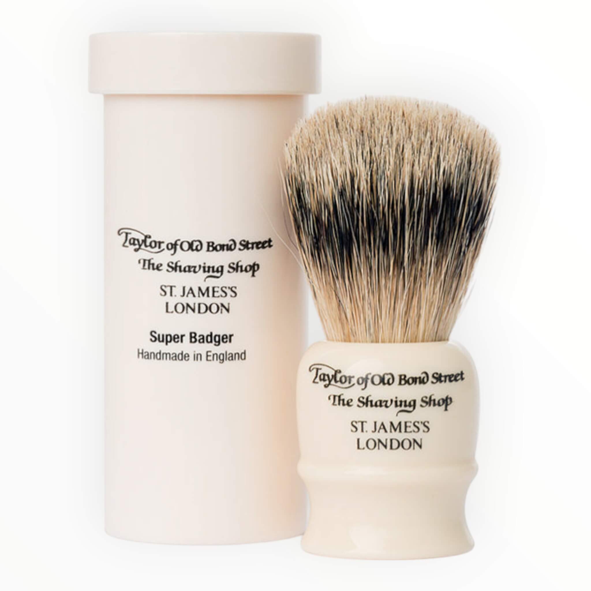 Travel brush in tube, Super Badger, Ivory