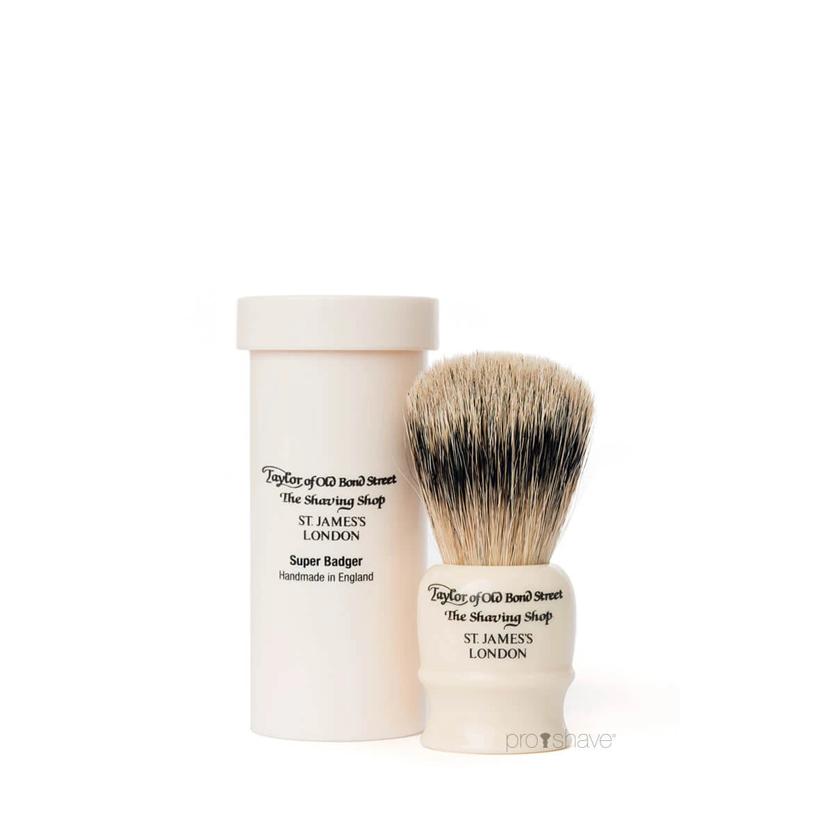 Travel brush in tube, Super Badger, Ivory