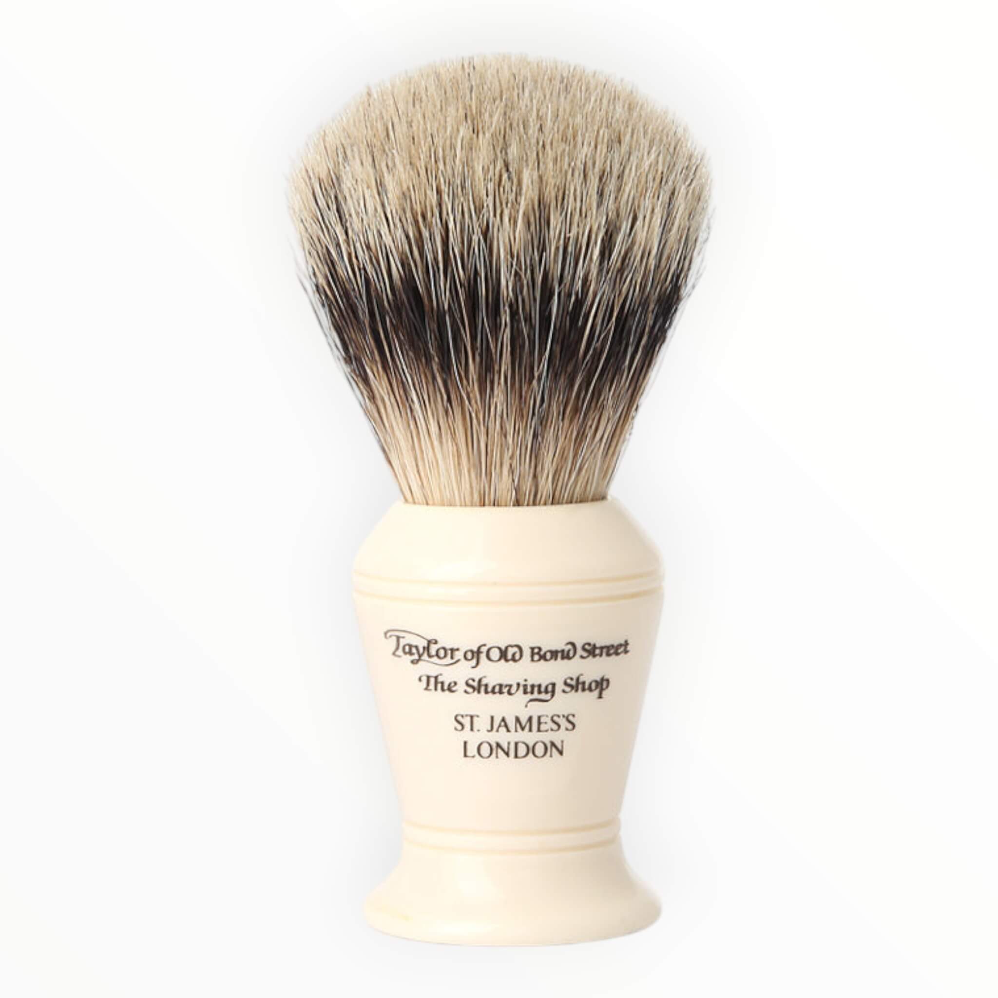 Shaving brush, Super Badger, 9 cm, 17 mm. knob, Ivory