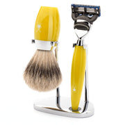 Shaving kit with Shaver, Shaving Brush and Holder, Kosmo, Citrus Resin