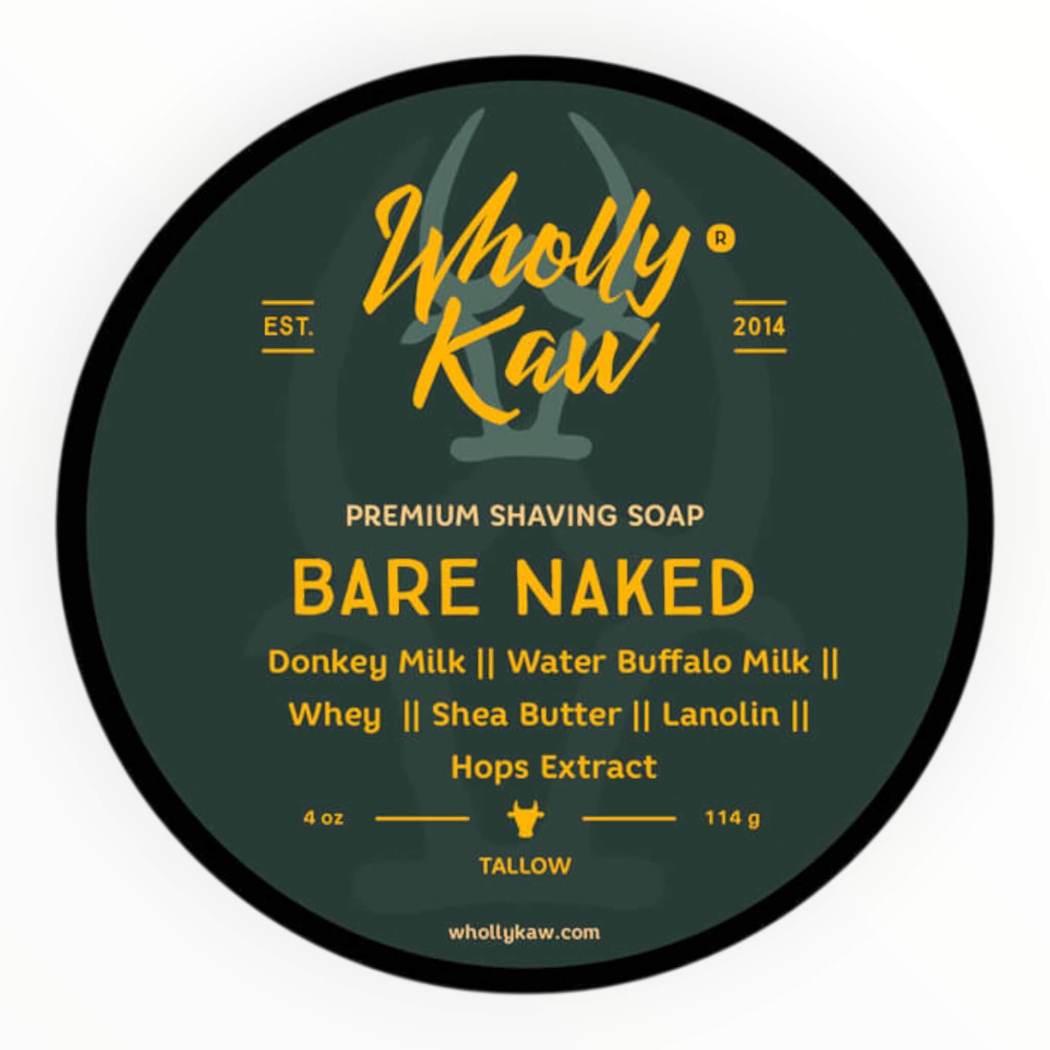 Shaving Soap, Bare Naked, 114 g.