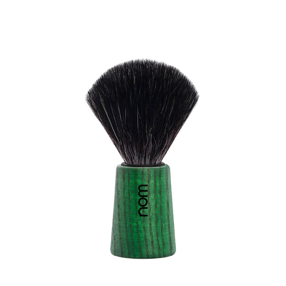 Shaving Brush, THEO, Black Fibre, Green Ash